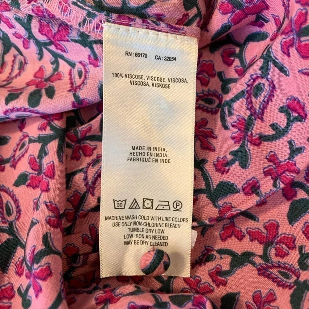 Anthropologie Maeve Pink Floral Sleeveless Top XS - Picture 6 of 6